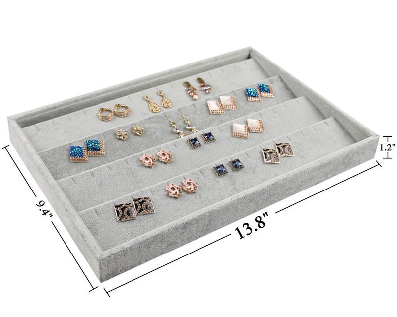 Stratalife Earring Organizer Tray Stud Earring Organizer Stackable Earring Tray Jewelry Earring Holder Display Drawer Organizer for Earrings Stud Earrings Storage Drawer Inserts - Image 4